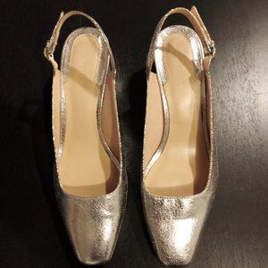 Zara Silver Slingback - Court Shoes